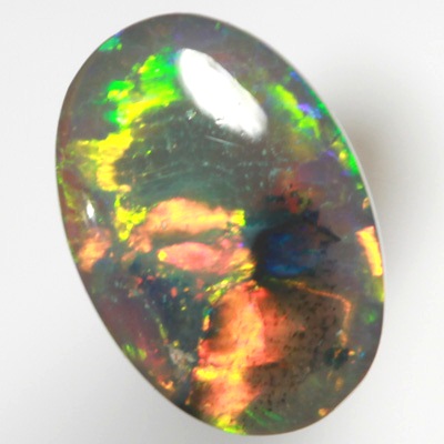 SOLID SEMI BLACK OPAL Two large rolling flashes showing a neon Flame pattern